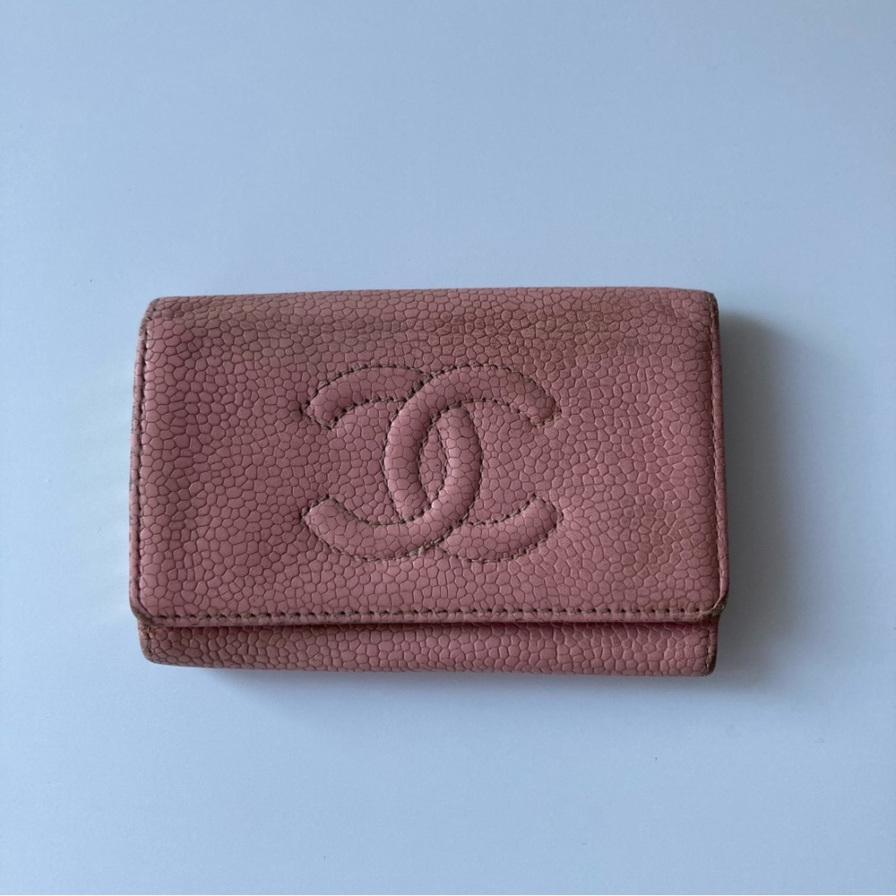 Chanel Timeless Pink Caviar Key Holder